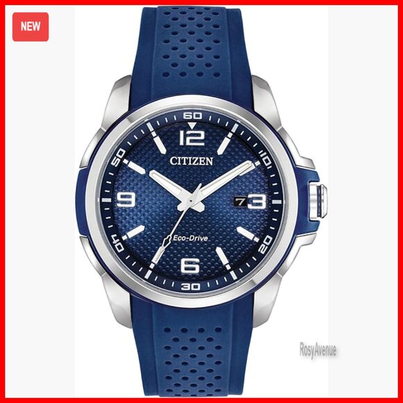 Men's Stainless Steel Eco-Drive Watch Solar Powered 100M Water Resistant